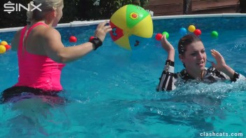 Tennis Girls Catfight and Get Soaking Wet - Cam 2 Screencap 73 on www.sinx.com