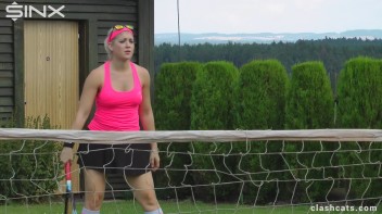 Tennis Girls Catfight and Get Soaking Wet - Cam 2 Screencap 8 on www.sinx.com