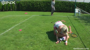 Tennis Girls Catfight and Get Soaking Wet - Cam 1 Screencap 39 on www.sinx.com