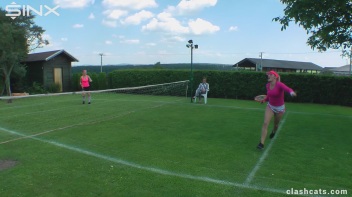 Tennis Girls Catfight and Get Soaking Wet - Cam 1 Screencap 4 on www.sinx.com