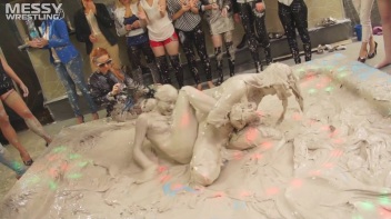 Messy Wrestling: Mud Madness!  No Stopping Till Fully Covered In Slop! Screencap 87 on www.sinx.com