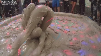 Messy Wrestling: Mud Madness!  No Stopping Till Fully Covered In Slop! Screencap 88 on www.sinx.com