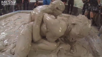 Messy Wrestling: Mud Madness!  No Stopping Till Fully Covered In Slop! Screencap 89 on www.sinx.com