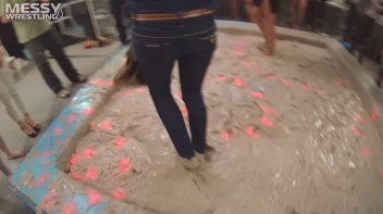 Messy Wrestling: Mud Madness!  No Stopping Till Fully Covered In Slop! Screencap 9 on www.sinx.com