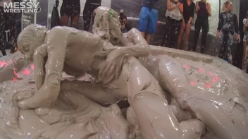 Messy Wrestling: Mud Madness!  No Stopping Till Fully Covered In Slop! Screencap 92 on www.sinx.com