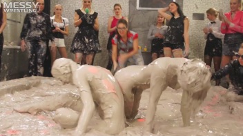 Messy Wrestling: Mud Madness!  No Stopping Till Fully Covered In Slop! Screencap 94 on www.sinx.com