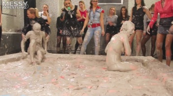 Messy Wrestling: Mud Madness!  No Stopping Till Fully Covered In Slop! Screencap 95 on www.sinx.com