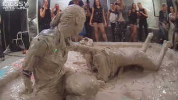 Messy Wrestling: Mud Madness!  No Stopping Till Fully Covered In Slop! Screencap 24 on www.sinx.com