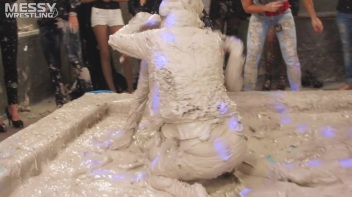 Messy Wrestling: Mud Madness!  No Stopping Till Fully Covered In Slop! Screencap 27 on www.sinx.com