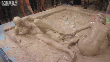 Messy Wrestling: Mud Madness!  No Stopping Till Fully Covered In Slop! Screencap 48 on www.sinx.com