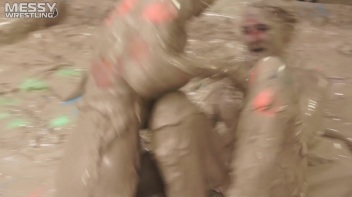 Messy Wrestling: Mud Madness!  No Stopping Till Fully Covered In Slop! Screencap 49 on www.sinx.com