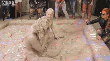 Messy Wrestling: Mud Madness!  No Stopping Till Fully Covered In Slop! Screencap 61 on www.sinx.com