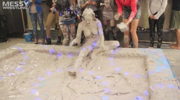 Messy Wrestling: Mud Madness!  No Stopping Till Fully Covered In Slop! Screencap 65 on www.sinx.com