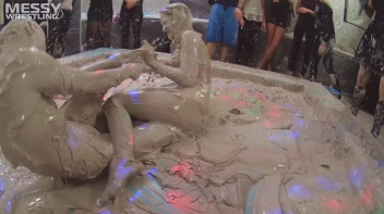 Messy Wrestling: Mud Madness!  No Stopping Till Fully Covered In Slop! Screencap 81 on www.sinx.com
