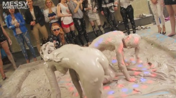 Messy Wrestling: Mud Madness!  No Stopping Till Fully Covered In Slop! Screencap 83 on www.sinx.com