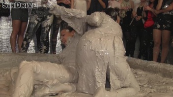 Muddy Wrestling: Jenna Lovely vs Lilith Virago & Gabriella vs. Sheila Screencap 89 on www.sinx.com