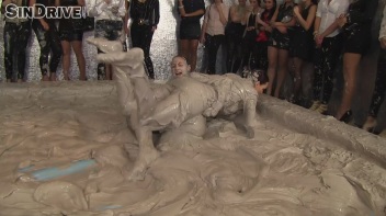 Muddy Wrestling: Jenna Lovely vs Lilith Virago & Gabriella vs. Sheila Screencap 106 on www.sinx.com