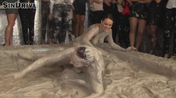 Muddy Wrestling: Jenna Lovely vs Lilith Virago & Gabriella vs. Sheila Screencap 129 on www.sinx.com