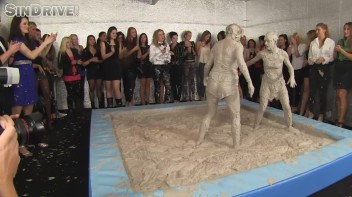 Muddy Wrestling: Jenna Lovely vs Lilith Virago & Gabriella vs. Sheila Screencap 20 on www.sinx.com