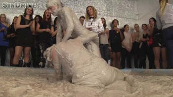 Muddy Wrestling: Jenna Lovely vs Lilith Virago & Gabriella vs. Sheila Screencap 35 on www.sinx.com