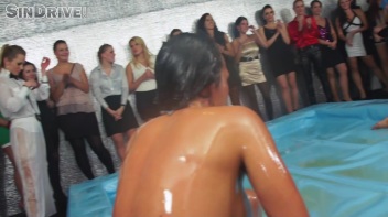 Oily Wrestling: Jenna Lovely vs. Nicole Vice & Erika vs. Tanya Screencap 42 on www.sinx.com