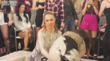 Messy Wrestling: Fashion Freaks Throw Down In The Mud - Watch Them Roar! Screencap 14 on www.sinx.com
