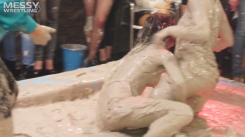 Messy Wrestling: Fashion Freaks Throw Down In The Mud - Watch Them Roar! Screencap 25 on www.sinx.com