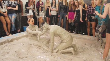 Messy Wrestling: Fashion Freaks Throw Down In The Mud - Watch Them Roar! Screencap 54 on www.sinx.com