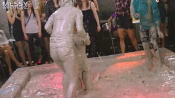 Messy Wrestling: Fashion Freaks Throw Down In The Mud - Watch Them Roar! Screencap 56 on www.sinx.com