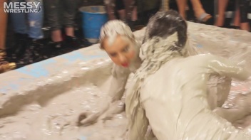 Messy Wrestling: Fashion Freaks Throw Down In The Mud - Watch Them Roar! Screencap 59 on www.sinx.com