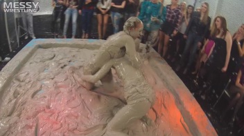 Messy Wrestling: Fashion Freaks Throw Down In The Mud - Watch Them Roar! Screencap 71 on www.sinx.com