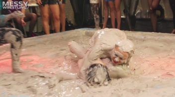 Messy Wrestling: Fashion Freaks Throw Down In The Mud - Watch Them Roar! Screencap 78 on www.sinx.com