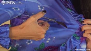 Busty Brunette Rips Her Top To Shreds Screencap 13 on www.sinx.com
