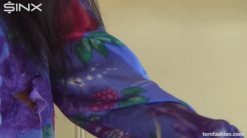 Busty Brunette Rips Her Top To Shreds Screencap 16 on www.sinx.com