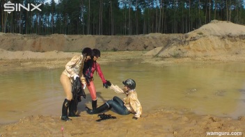Muddy Catfight Leaves Stable Girls Wet And Messy Screencap 85 on www.sinx.com