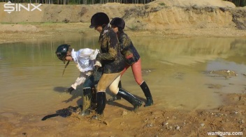 Muddy Catfight Leaves Stable Girls Wet And Messy Screencap 50 on www.sinx.com