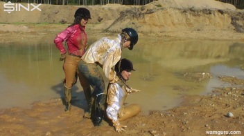 Muddy Catfight Leaves Stable Girls Wet And Messy Screencap 57 on www.sinx.com