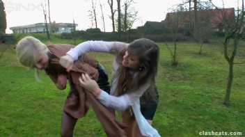 Sexy Babes Rip Clothes in Heated Catfight - Cam 1 Screencap 9 on www.sinx.com