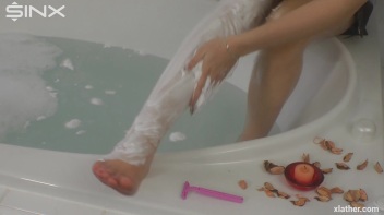 PVC Maid Lathers And Washes Bosses Hair Screencap 26 on www.sinx.com