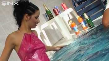 Wet Pool Fun For Champagne Babes Screencap 25 on www.sinx.com