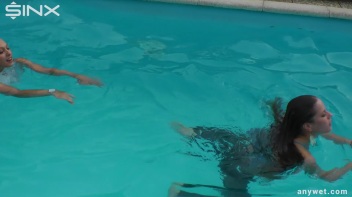 Sexy Swim Babes Play In The Pool Screencap 17 on www.sinx.com