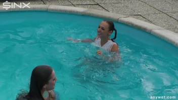 Sexy Swim Babes Play In The Pool Screencap 19 on www.sinx.com