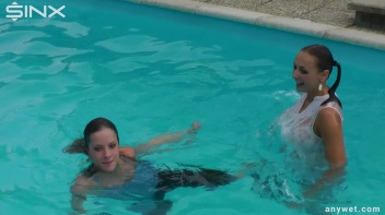 Sexy Swim Babes Play In The Pool Screencap 26 on www.sinx.com