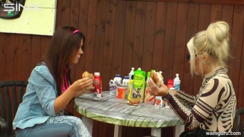 Cute Friends With A Sexy Food Fetish Screencap 2 on www.sinx.com