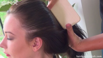 Sexy brunette gets her hair brushed to perfection Screencap 13 on www.sinx.com