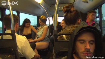 Tattooed Lesbians Fingering Fun On The Bus Screencap 26 on www.sinx.com