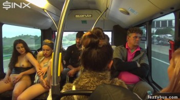 Tattooed Lesbians Fingering Fun On The Bus Screencap 29 on www.sinx.com
