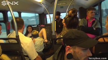 Tattooed Lesbians Fingering Fun On The Bus Screencap 35 on www.sinx.com