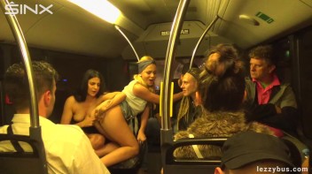 Tattooed Lesbians Fingering Fun On The Bus Screencap 42 on www.sinx.com