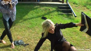 Catfighting Babes Tear Clothes And Get Wet In Pool Screencap 16 on www.sinx.com